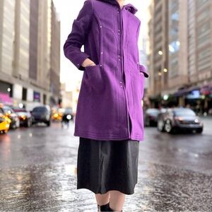 Purple Plum Hooded Coat